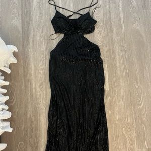 Hello Molly Black Sequin Dress Small